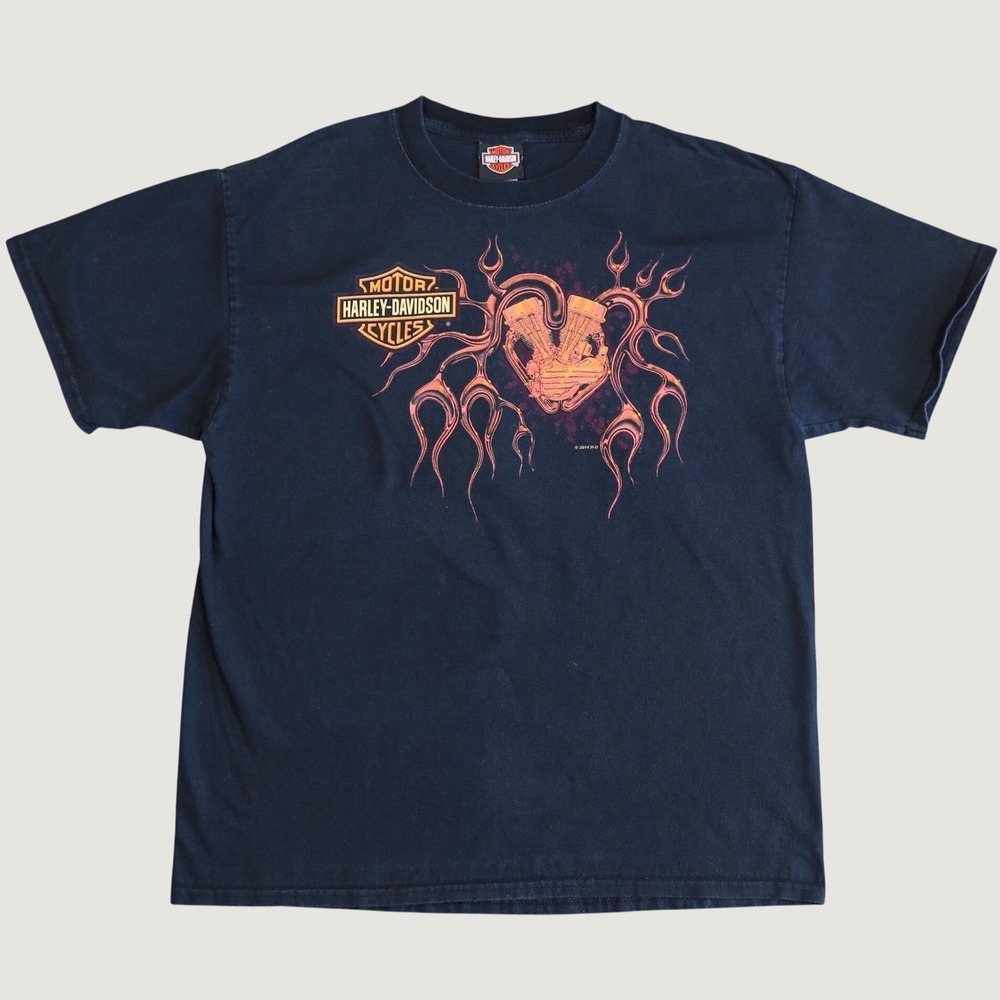 Harley-Davidson T-Shirt Mens Large Black Sedona AZ Grand Canyon Graphic Flames L